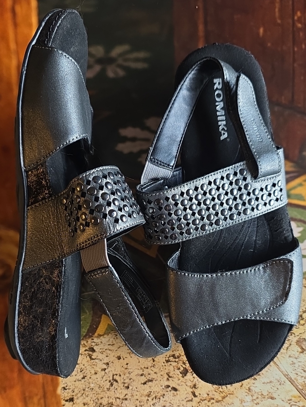 Romika Black Women's Sandals